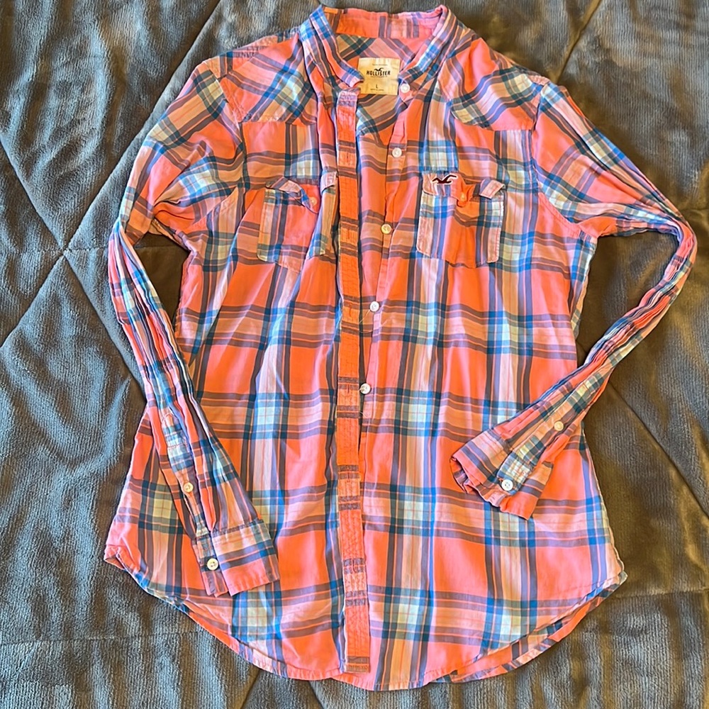Large Hollister Plaid Shirt